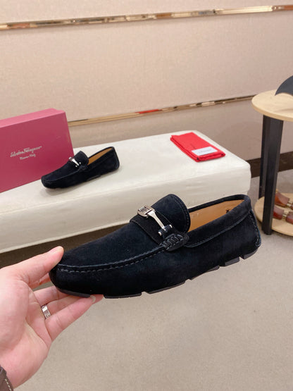 Ferragamo Men's Suede Driving Shoes