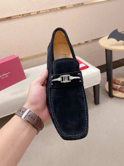 Ferragamo Men's Suede Driving Shoes
