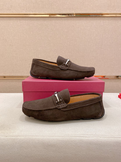 Ferragamo Men's Suede Driving Shoes