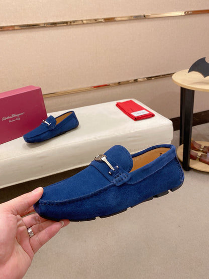 Ferragamo Men's Suede Driving Shoes