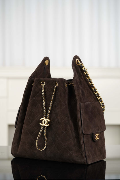 Chanel 25K Suede Hobo Bucket Bag – 25K Collection