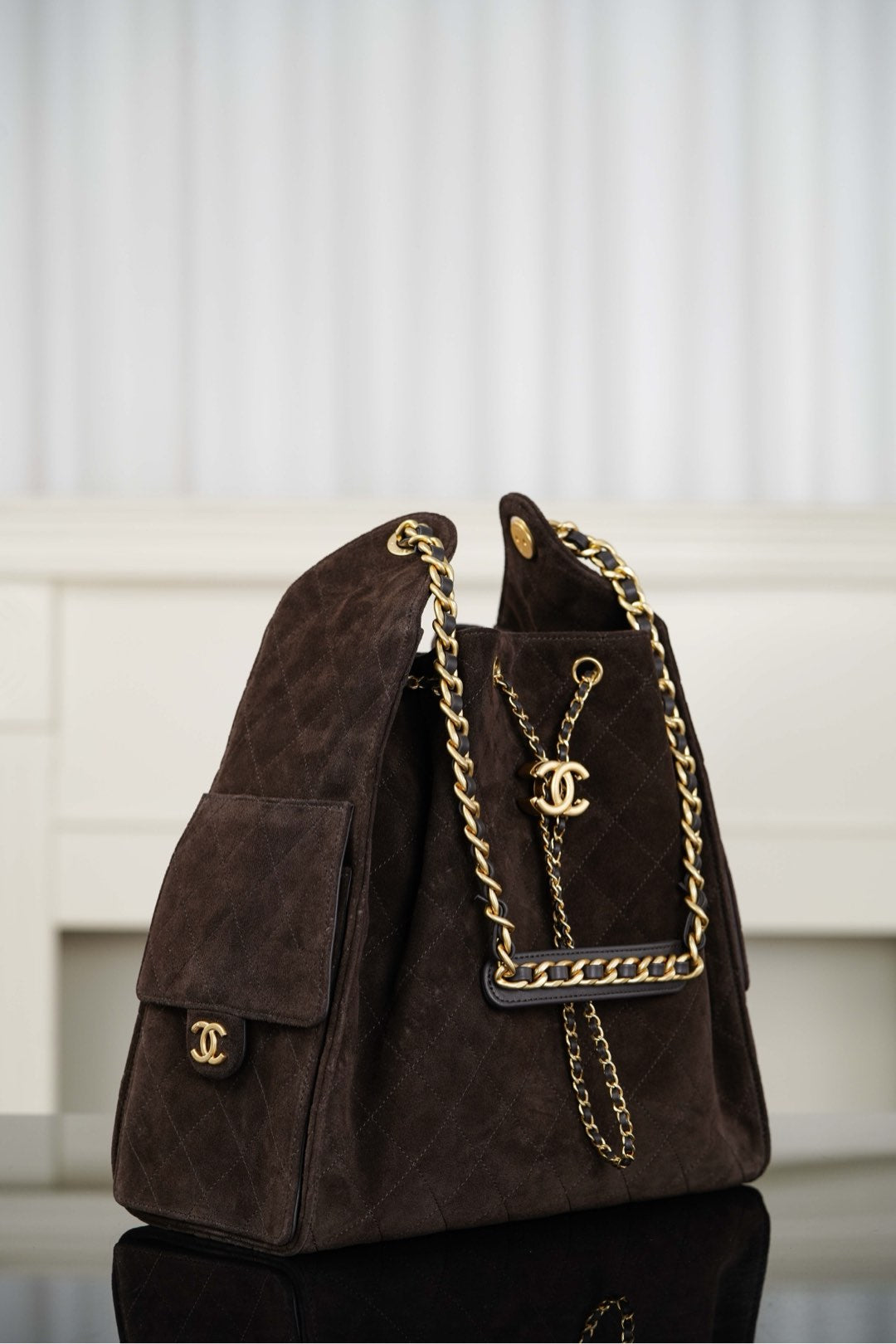 Chanel 25K Suede Hobo Bucket Bag – 25K Collection