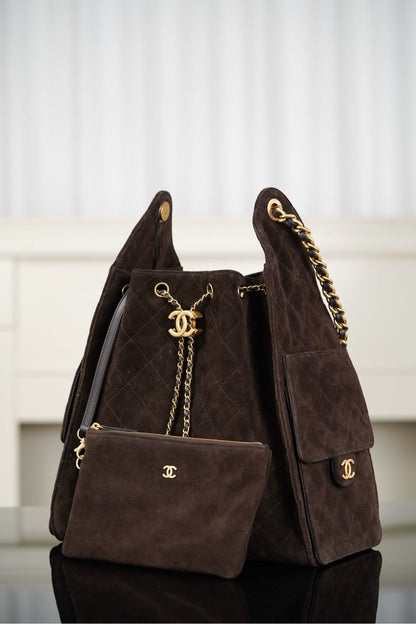 Chanel 25K Suede Hobo Bucket Bag – 25K Collection