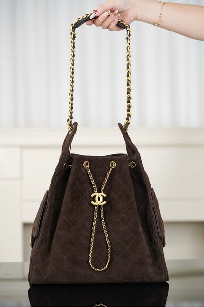 Chanel 25K Suede Hobo Bucket Bag – 25K Collection