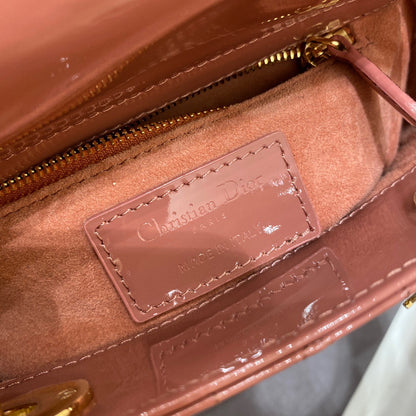 Dior Lady Dior Mini Patent Crossbody Bag