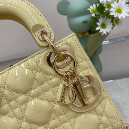 Dior Lady Dior Mini Patent Crossbody Bag