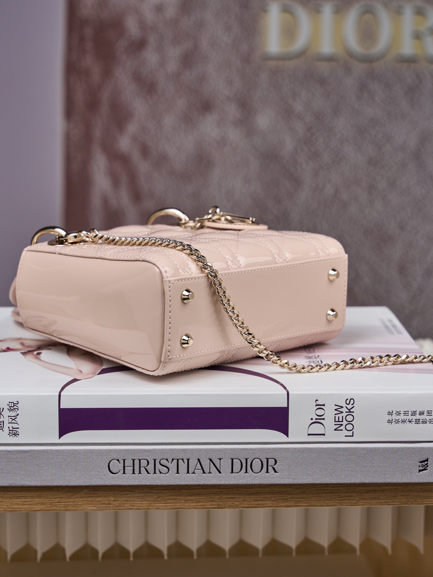 Dior Lady Dior Mini Patent Crossbody Bag