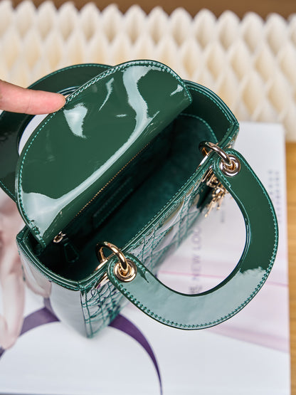 Dior Lady Dior Mini Patent Crossbody Bag