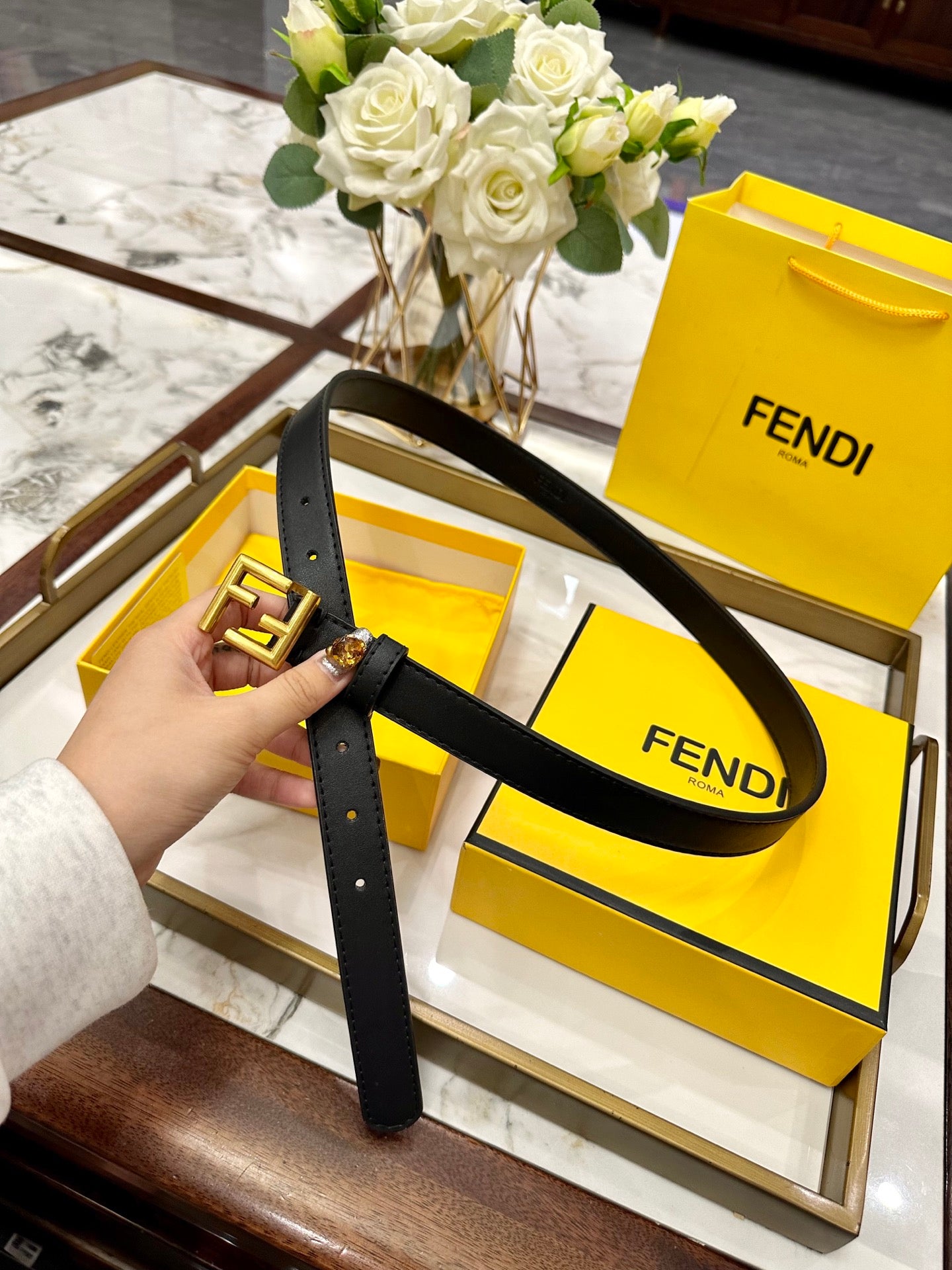 Fendi Classic Leather Belt – 2.5cm