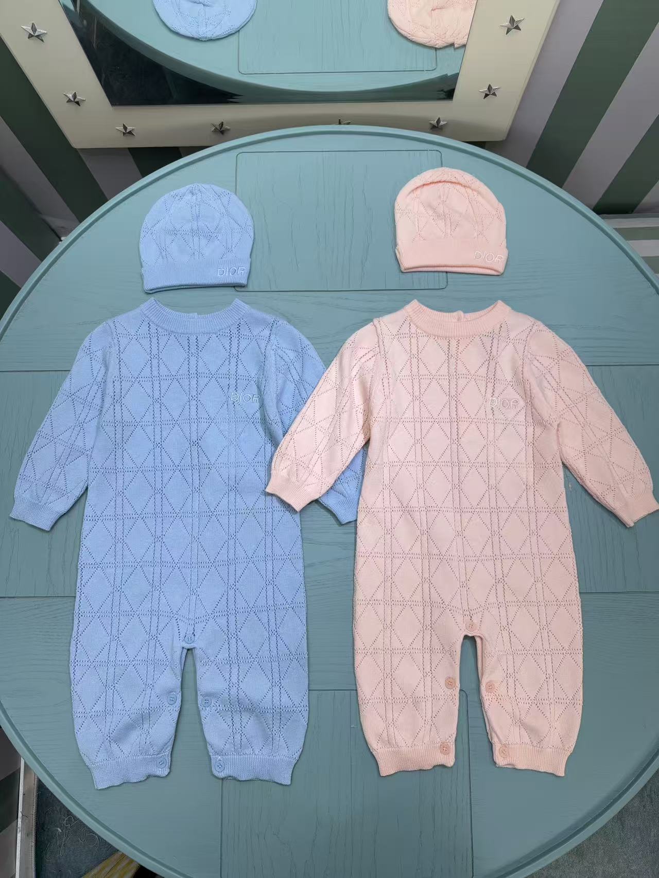 Dior Classic Knitted Infant Romper – Kids Collection – 2025FW