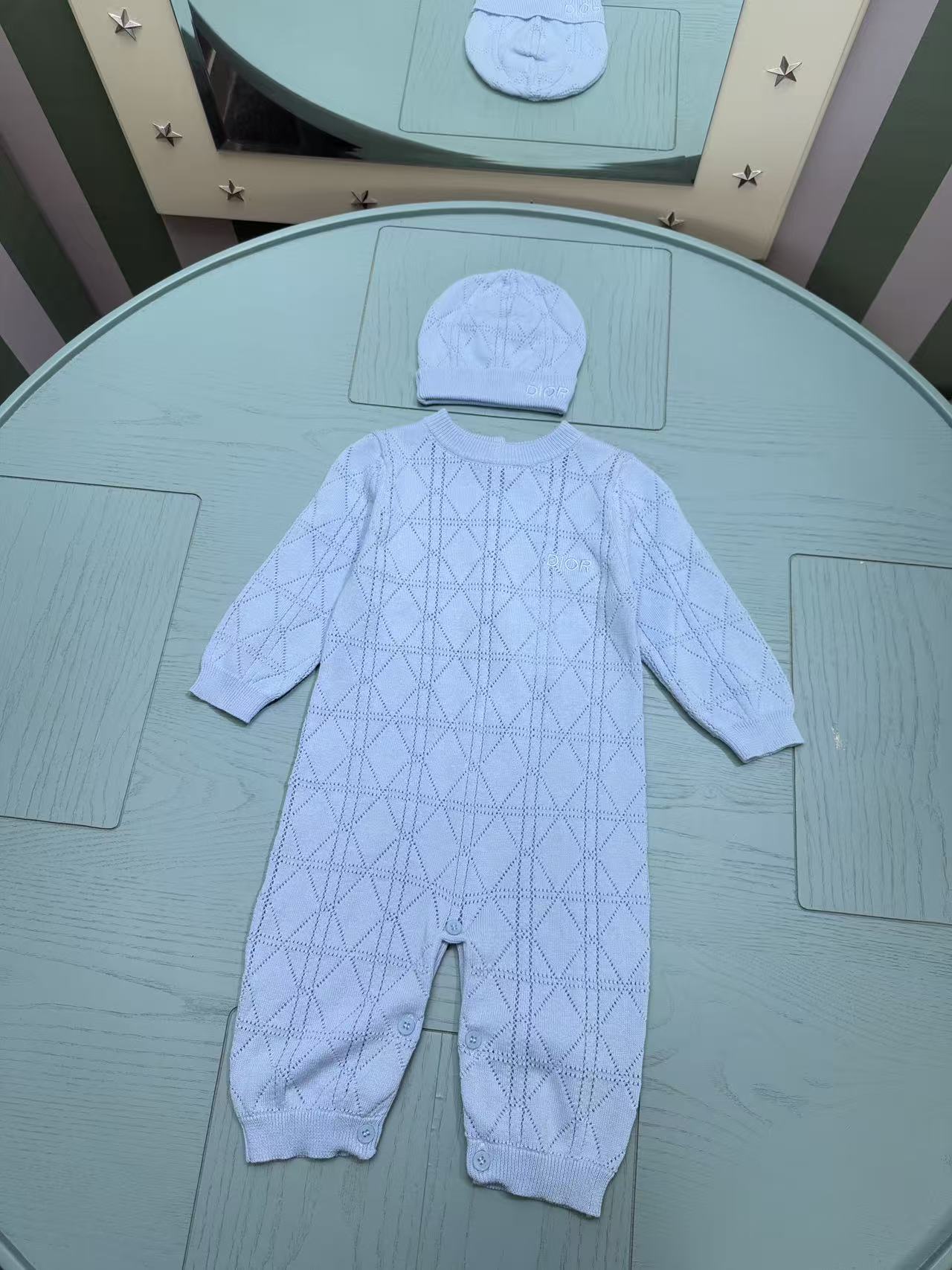 Dior Classic Knitted Infant Romper – Kids Collection – 2025FW