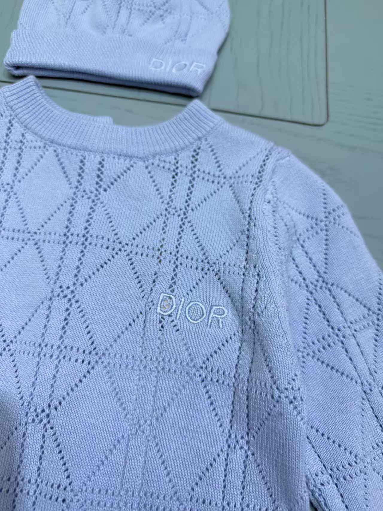 Dior Classic Knitted Infant Romper – Kids Collection – 2025FW