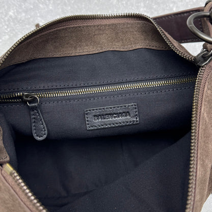 Balenciaga Le City Moto Suede Hobo Bag – 25FW
