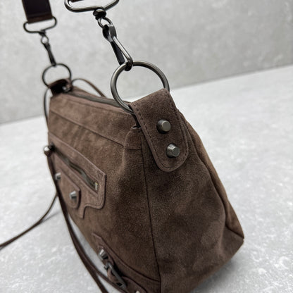 Balenciaga Le City Moto Suede Hobo Bag – 25FW