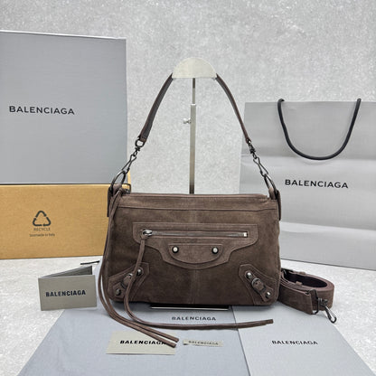 Balenciaga Le City Moto Suede Hobo Bag – 25FW