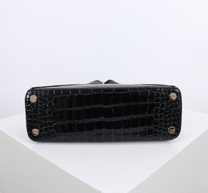 Dior Crocodile Embossed Bow Top Handle Bag – 2026SS