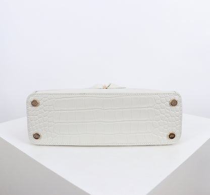Dior Crocodile Embossed Bow Satchel Bag – 2026SS