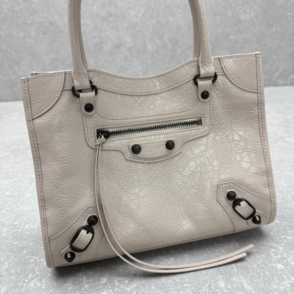 Balenciaga Le City Small Tote Bag – Almond