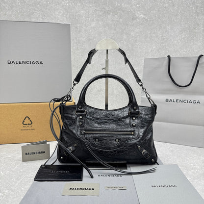 Balenciaga Le City First Bag in Oil Wax Leather
