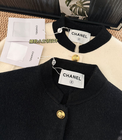 Chanel Custom Metal Button Double-Faced Cashmere Jacket