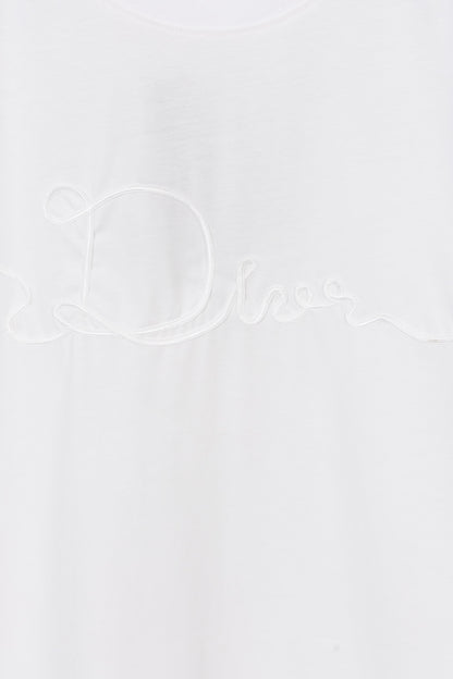 Dior Ribbon Logo Short-Sleeved T-Shirt – 2026 Spring Collection
