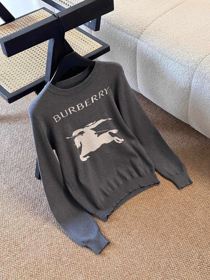 Burberry Equestrian Knight Jacquard Crewneck Sweater