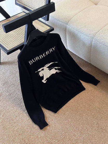 Burberry Equestrian Knight Jacquard Crewneck Sweater