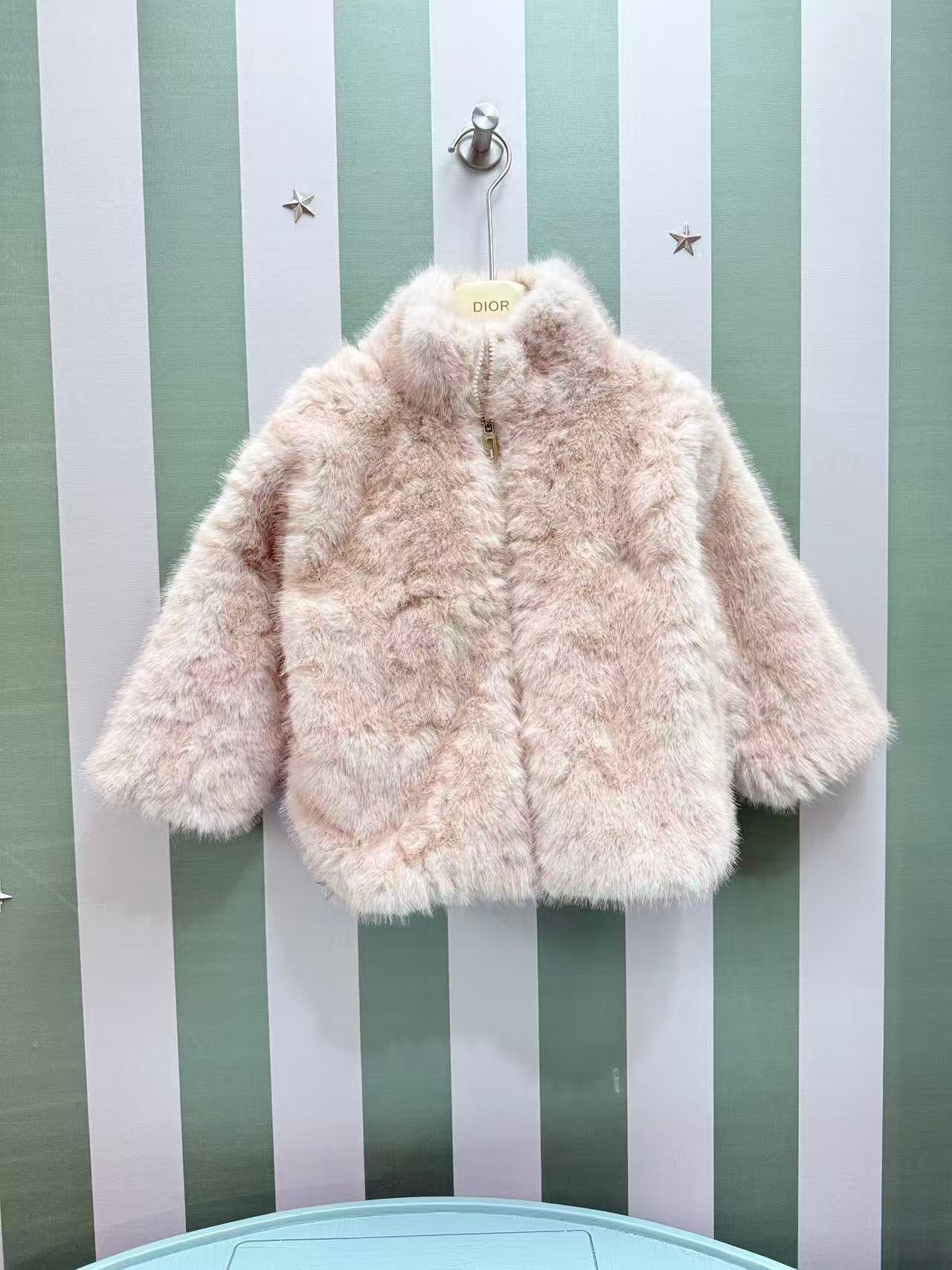 Dior Kids Faux Fur Coat – 25SS – Kids Collection
