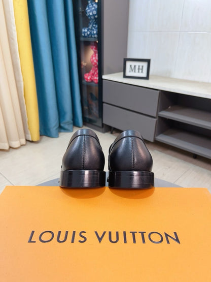 Louis Vuitton Embossed Leather Loafers
