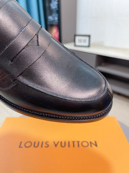 Louis Vuitton Embossed Leather Loafers