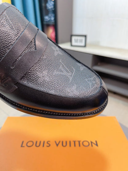 Louis Vuitton Embossed Leather Loafers