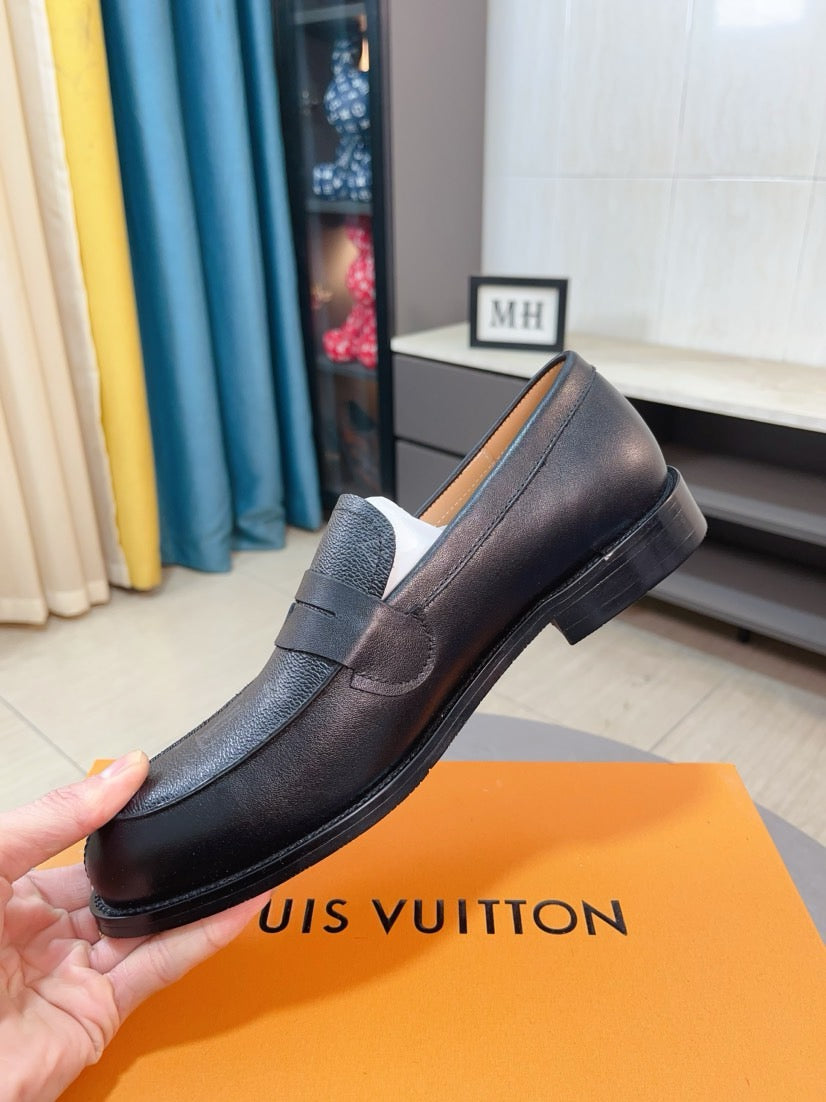 Louis Vuitton Embossed Leather Loafers