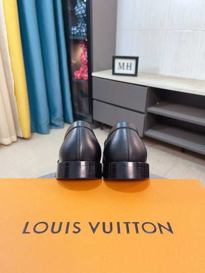 Louis Vuitton Embossed Leather Loafers