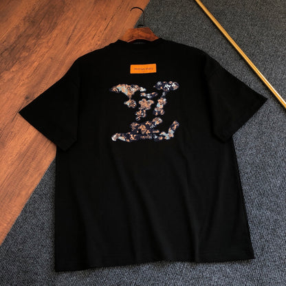 Louis Vuitton Embroidered Logo Crewneck T-Shirt – 2026SS