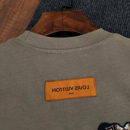 Louis Vuitton Embroidered Logo Crewneck T-Shirt – 2026SS