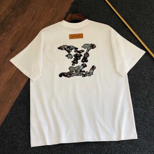 Louis Vuitton Embroidered Logo Crewneck T-Shirt – 2026SS