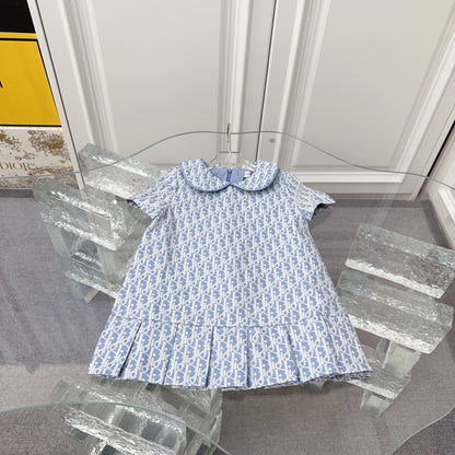 Dior Kids Monogram Pleated Dress Sibling Set – 2026SS – Kids Collection