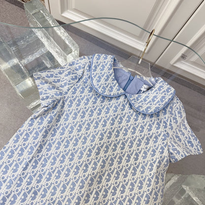 Dior Kids Monogram Pleated Dress Sibling Set – 2026SS – Kids Collection