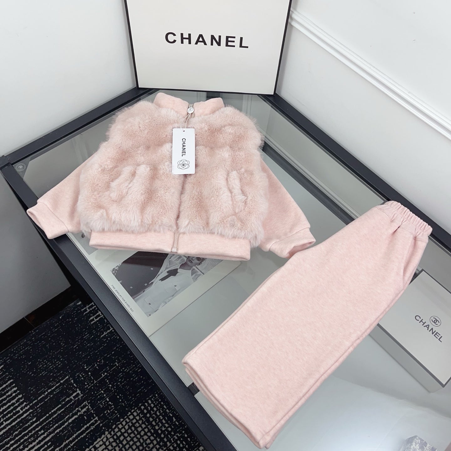 Chanel Kids' Fur Coat Two-Piece Set – Autumn/Winter Collection