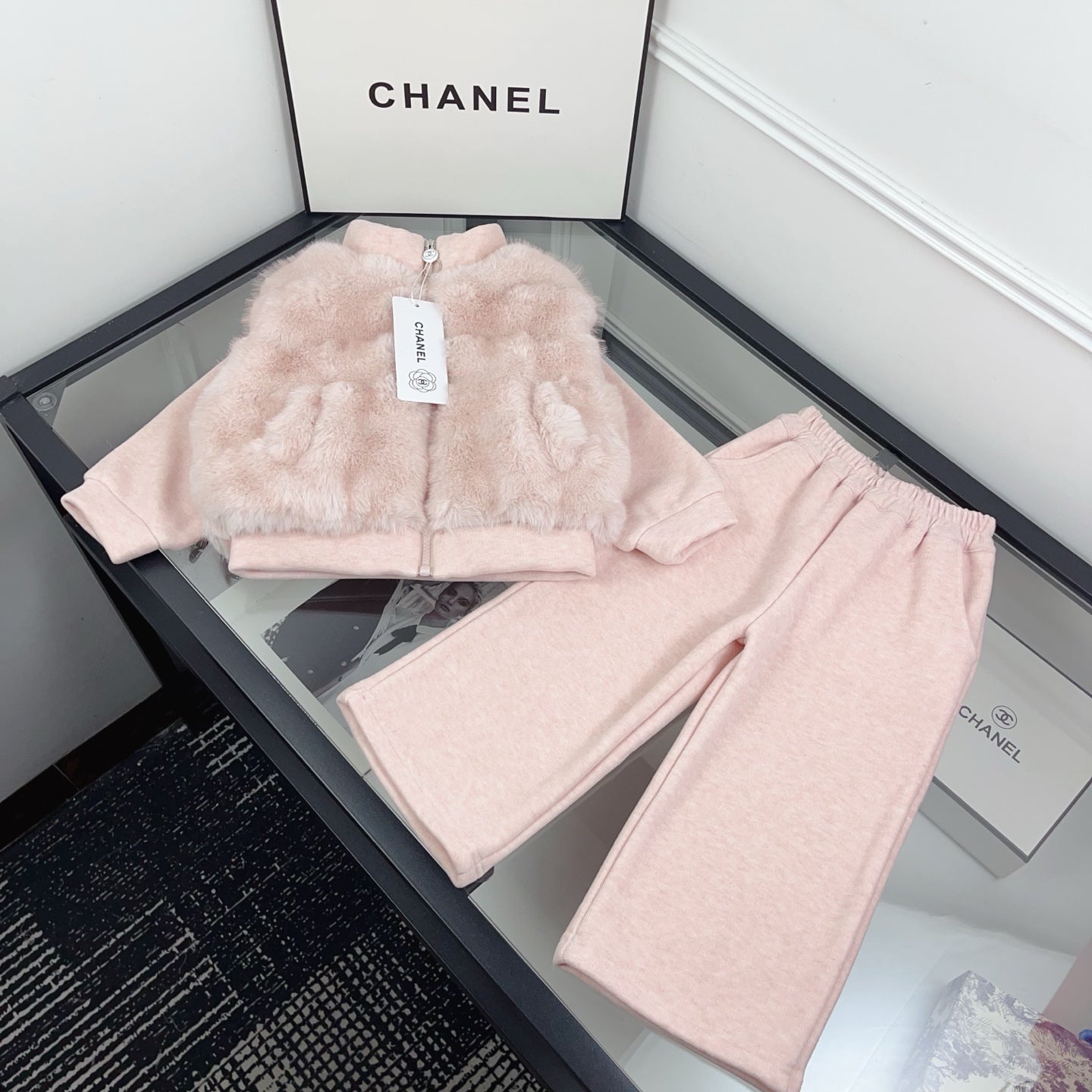 Chanel Kids' Fur Coat Two-Piece Set – Autumn/Winter Collection