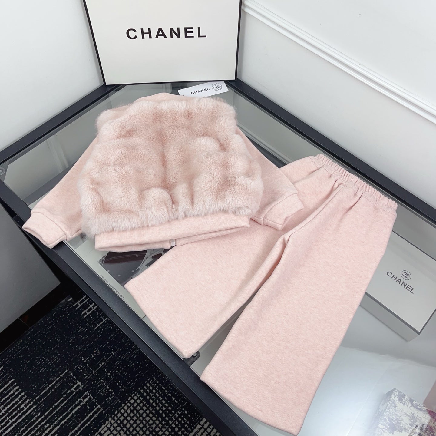 Chanel Kids' Fur Coat Two-Piece Set – Autumn/Winter Collection