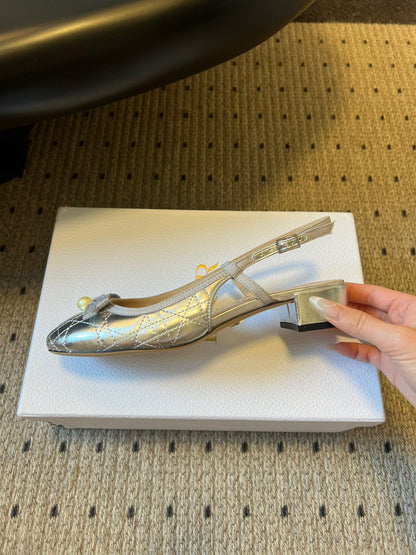 Dior ADIORABLE Pearl Bow Slingback Sandals – 2025 Collection