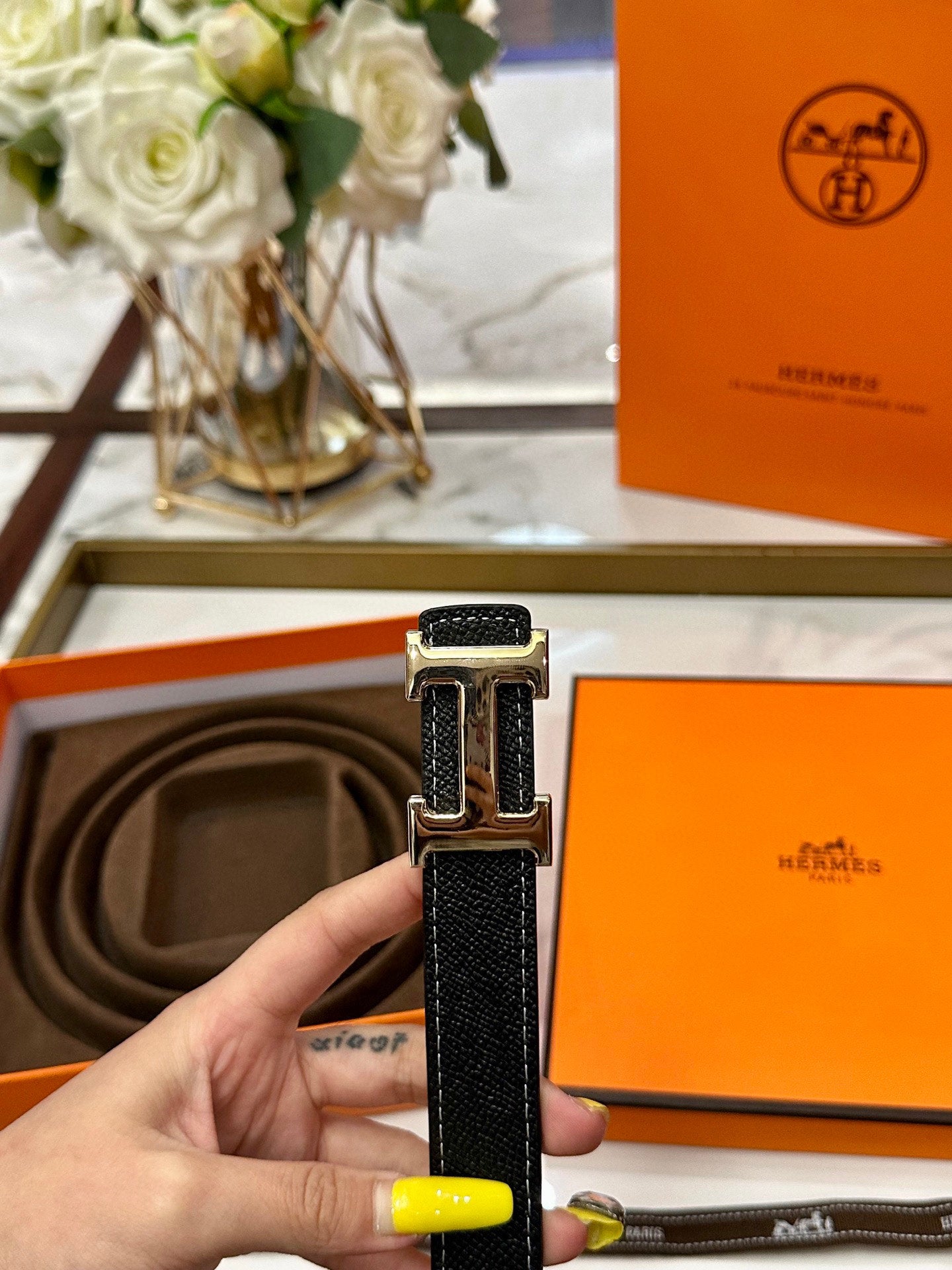 Hermès Classic Leather Belt – 2.5cm