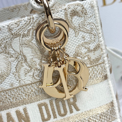 Dior Lady Dior 5-Grid Hand-Embroidered Handbag