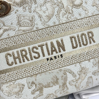 Dior Lady Dior 5-Grid Hand-Embroidered Handbag