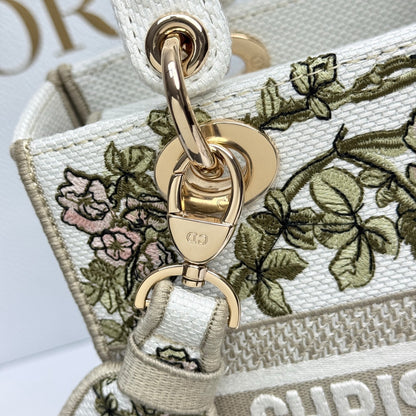 Dior Lady Dior 5-Grid Hand-Embroidered Handbag