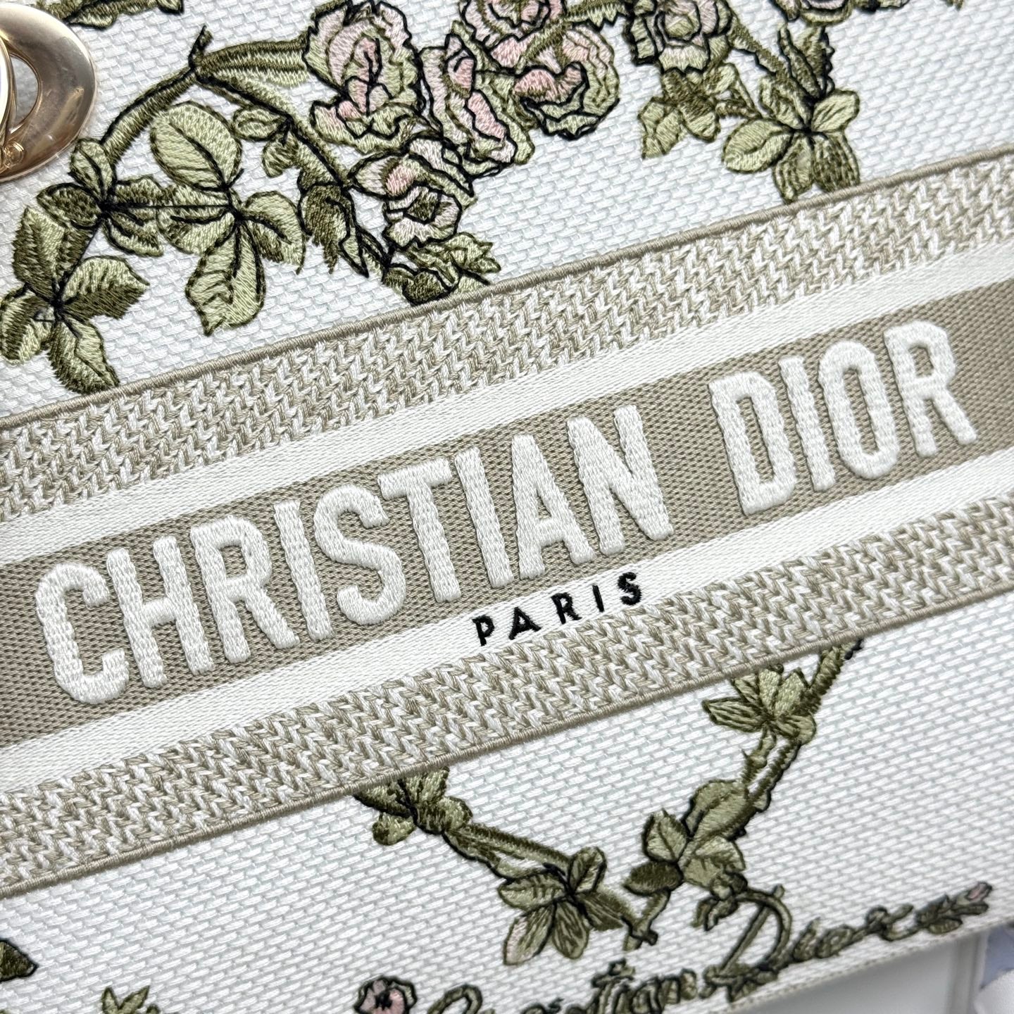 Dior Lady Dior 5-Grid Hand-Embroidered Handbag