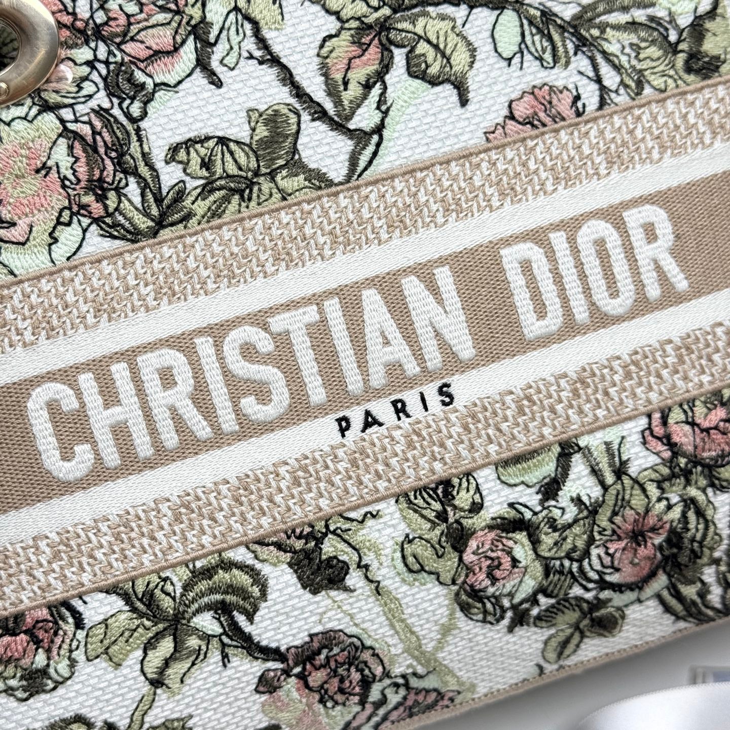 Dior Lady Dior 5-Grid Hand-Embroidered Handbag