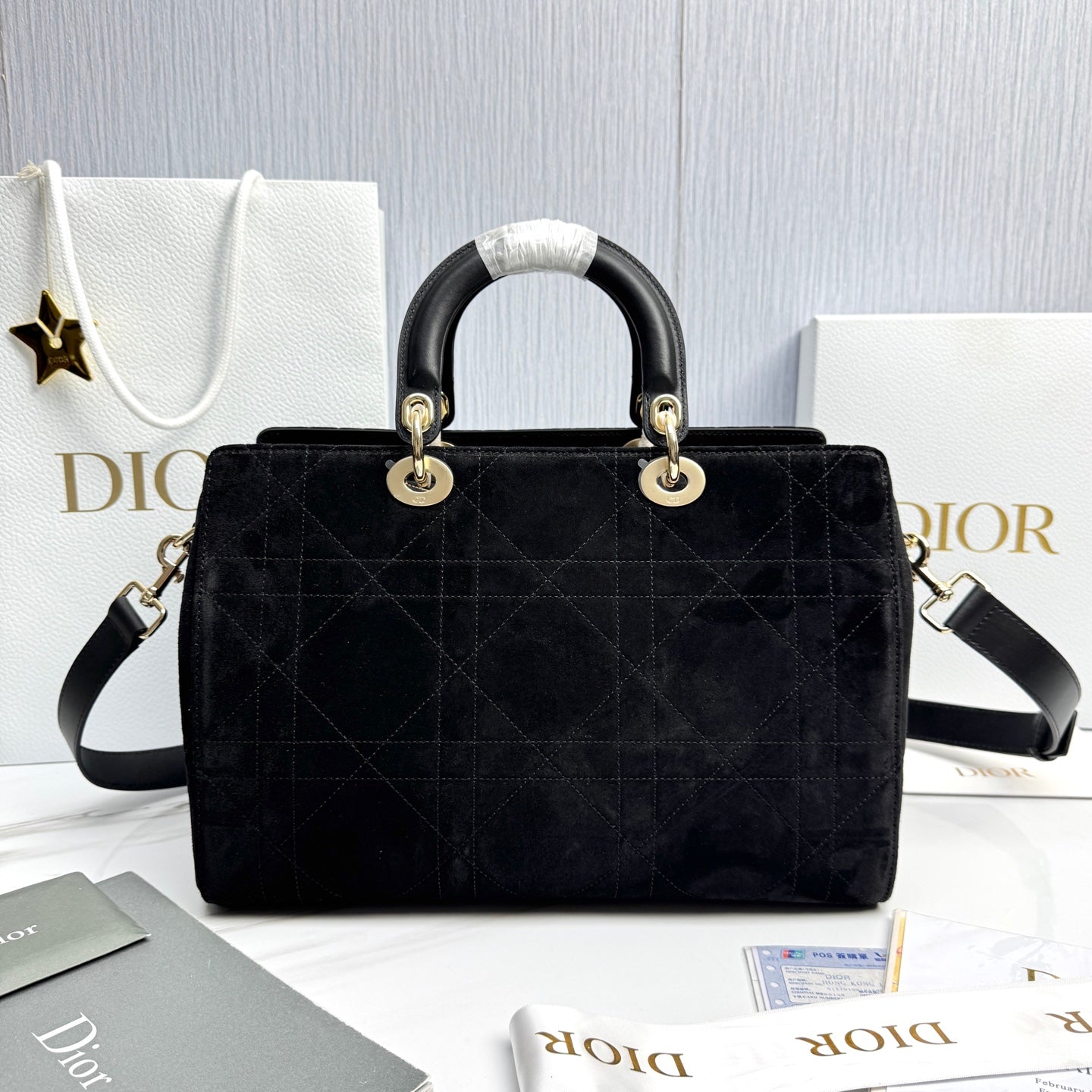 Dior Lady Dior Large Deerskin Tote Bag