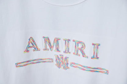 Amiri Embroidered Letter T-Shirt – 26SS Early Spring Collection